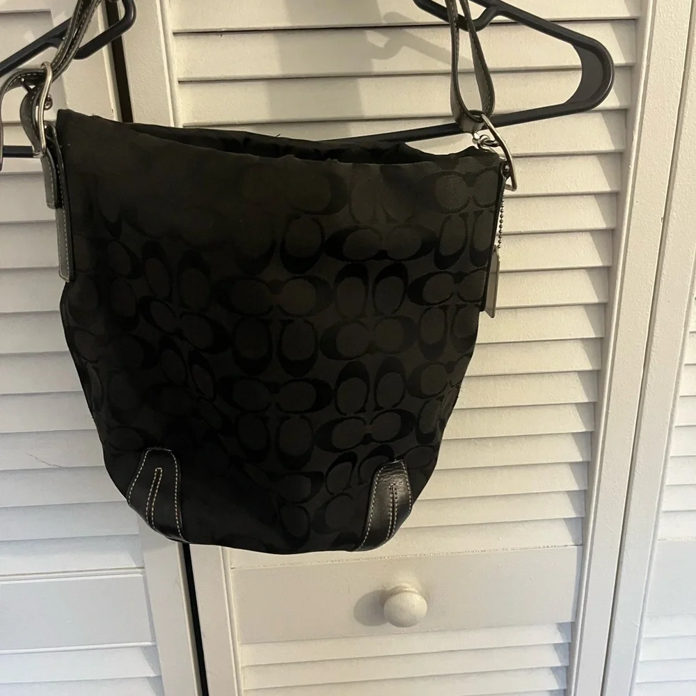 Coach black shoulder bag